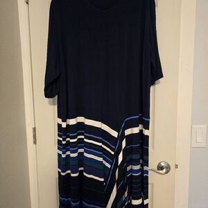 Chic Navy Striped Dress